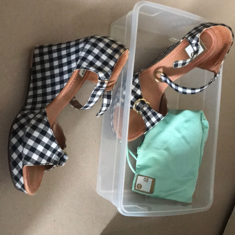 COPY - Cynthia Rowley for Roxy b/w check wedge